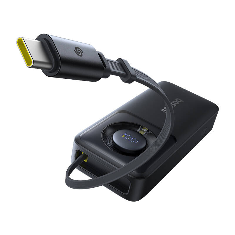 Išorinė baterija Baseus OS Free2Pull 10000mAh 30W + laidas (juoda)