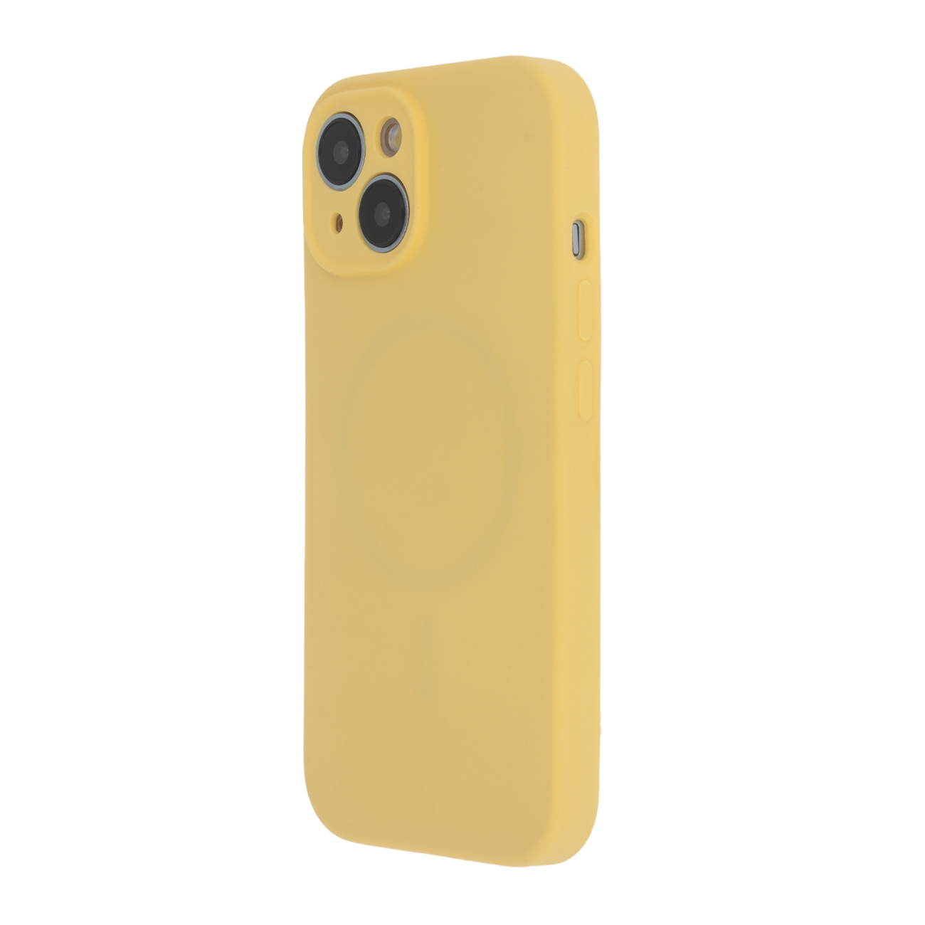 Soft Touch magnetinis dėklas telefonui iPhone 15 Plus 6,7" pastelinis geltonas