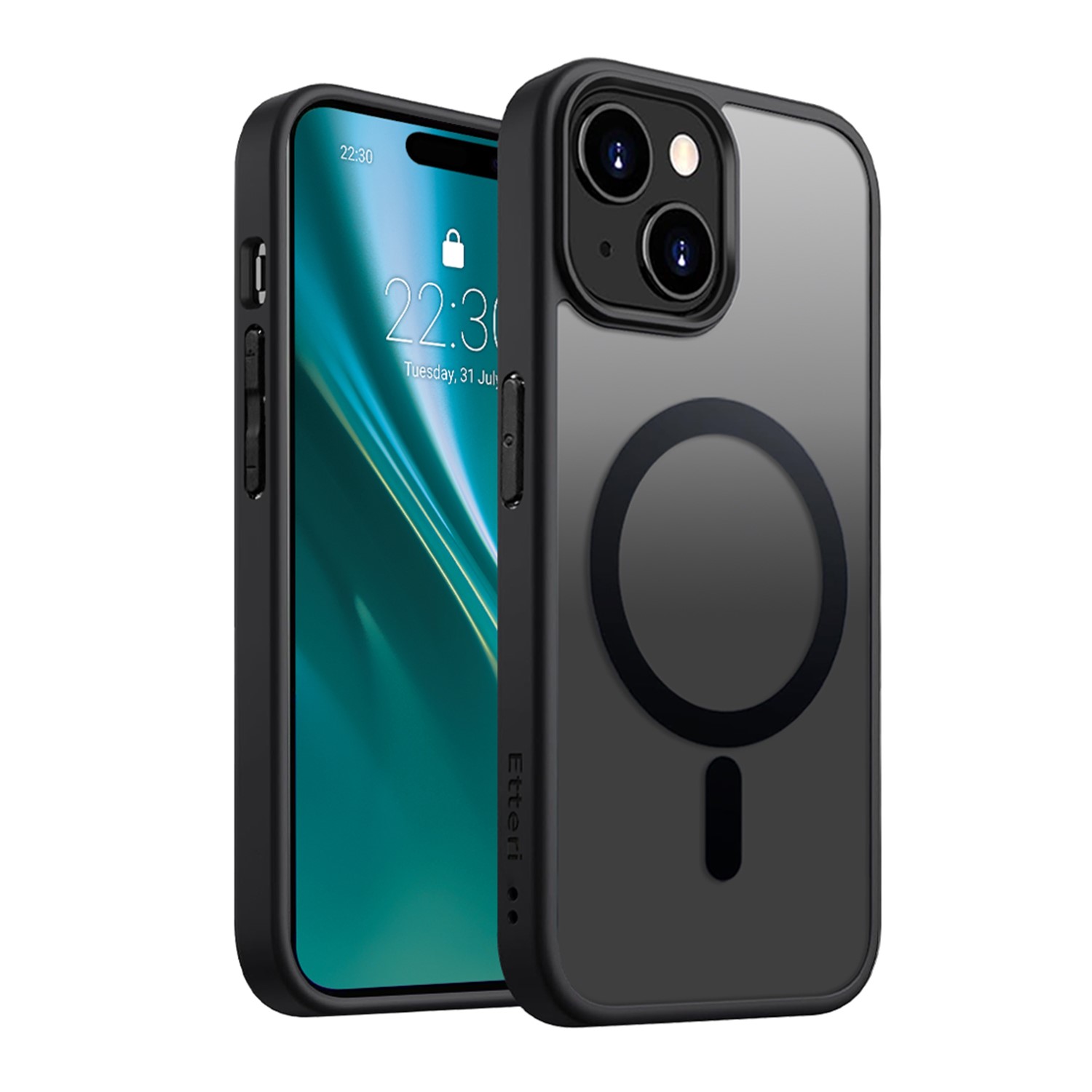 Etteri matinis Mag dėklas telefonui iPhone 15 6,1 (m) - juodas (m)