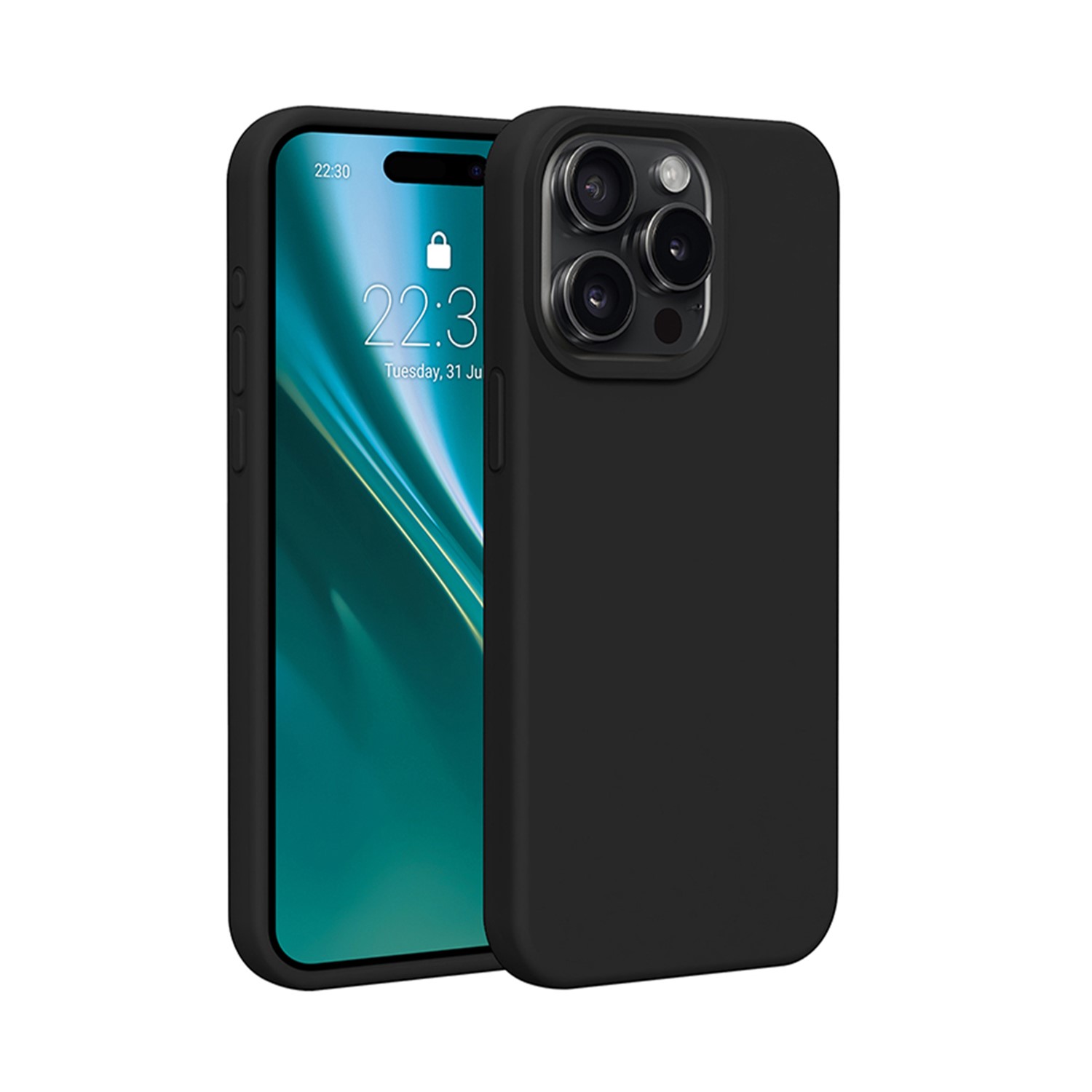 Silikoninis dėklas Etteri - iPhone 15 Pro Max 6,7" juodas