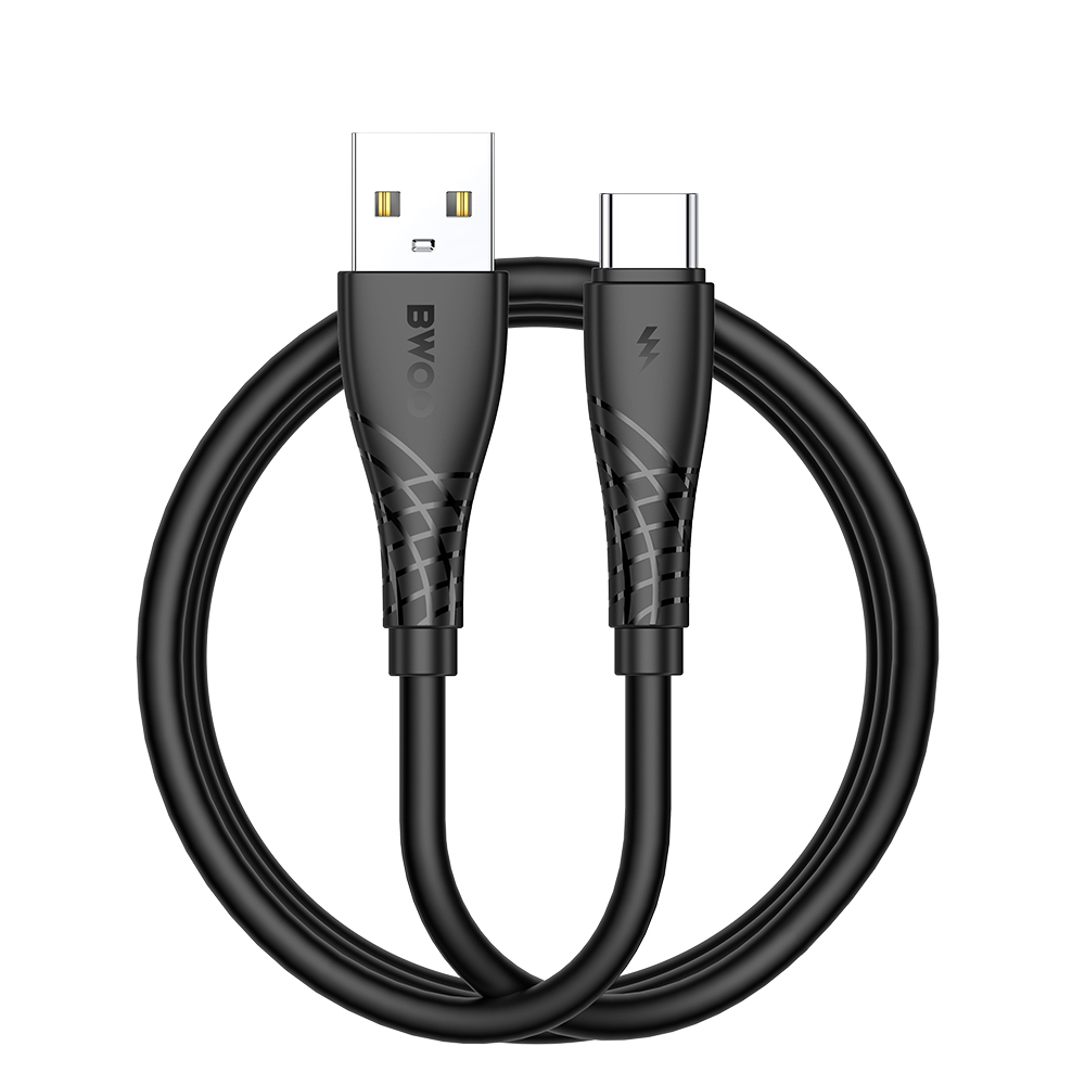 BWOO Kabelis USB - USB-C 1m 27W 3A juodas BO-X318C