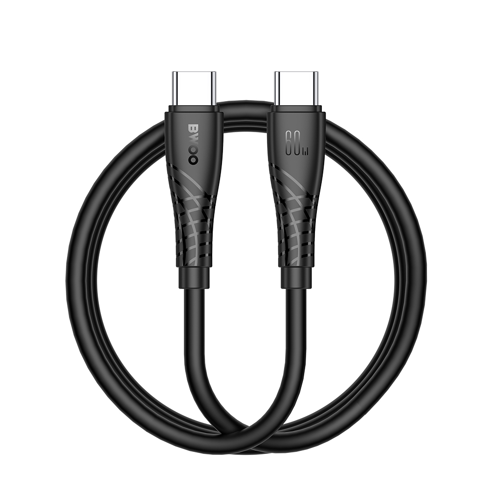 BWOO 60W kabelis USB-C - USB-C BO-X318 1m juodas