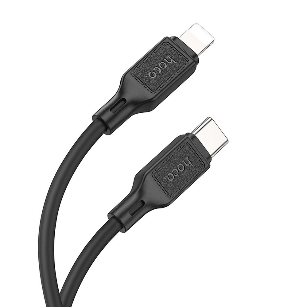 Kabelis USB-C į Lightning Hoco PD 20W 1 m X90 juodas