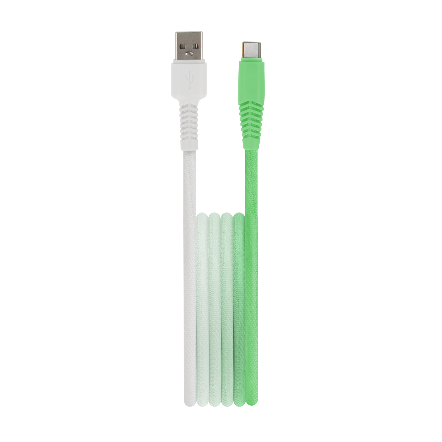 Setty kabelis USB - USB-C 1,5 m 3A KGA-C-1.5320 mėtų-baltas gradientas