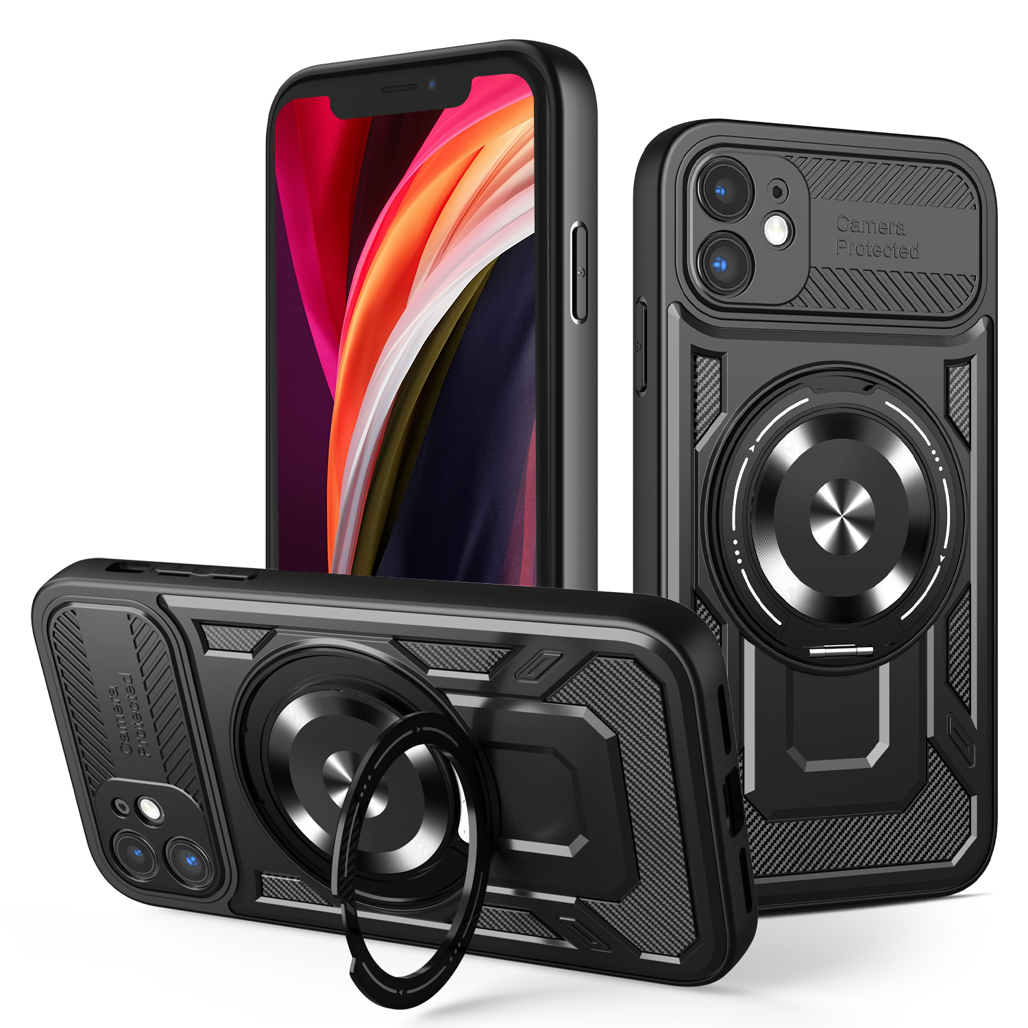 Defender Armor Mag dėklas telefonui iPhone 11 juodas