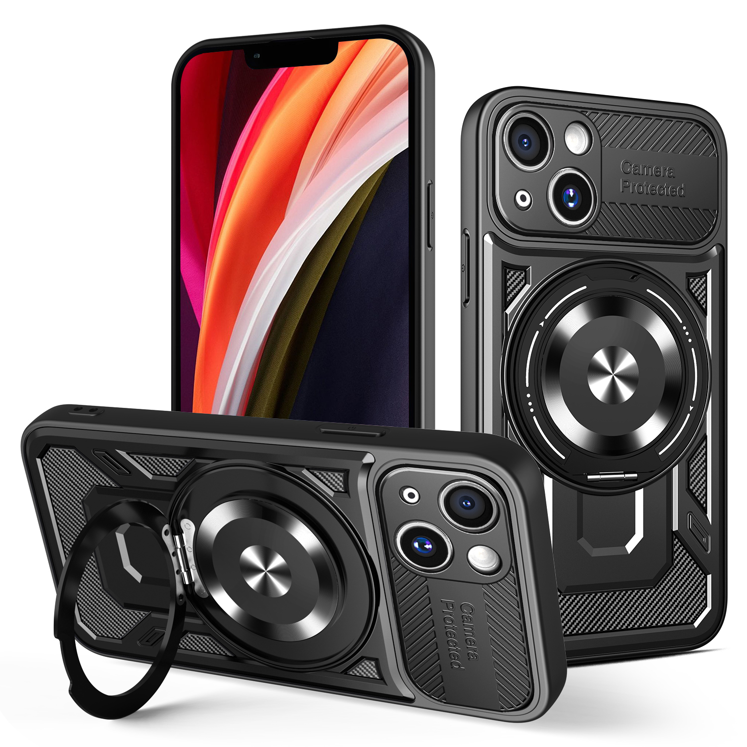 Defender Armor Mag dėklas telefonui iPhone 14 6,1" juodas