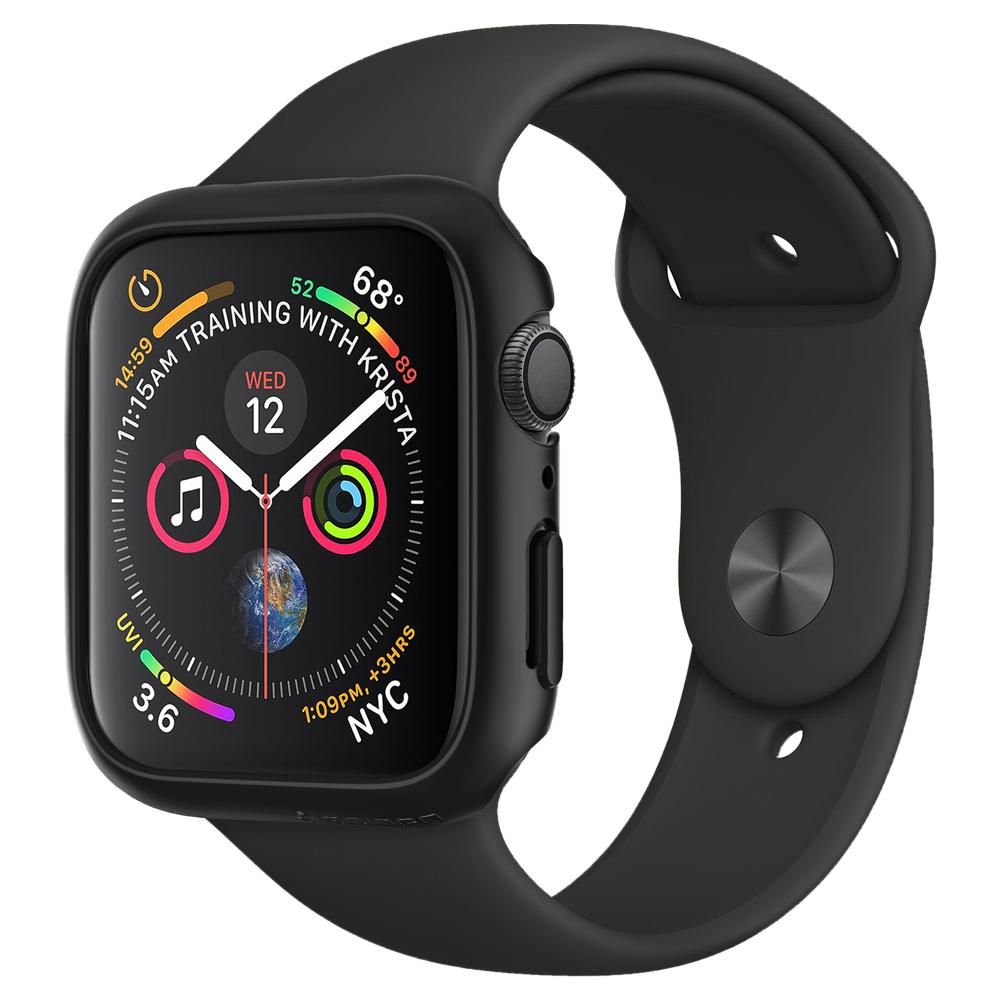 Spigen Thin Fit dėklas Apple Watch 4/5/6/SE (44mm) - juodas