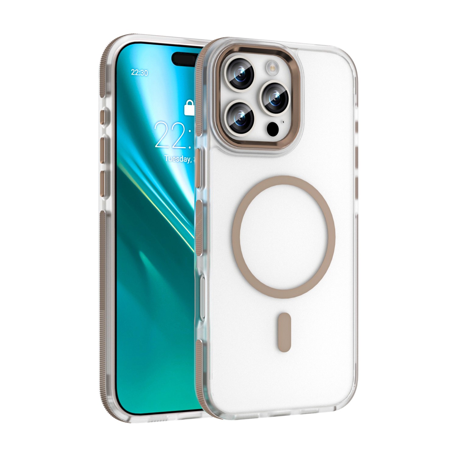 Etteri Icy Mag dėklas telefonui iPhone 16 Pro 6,3" auksinis