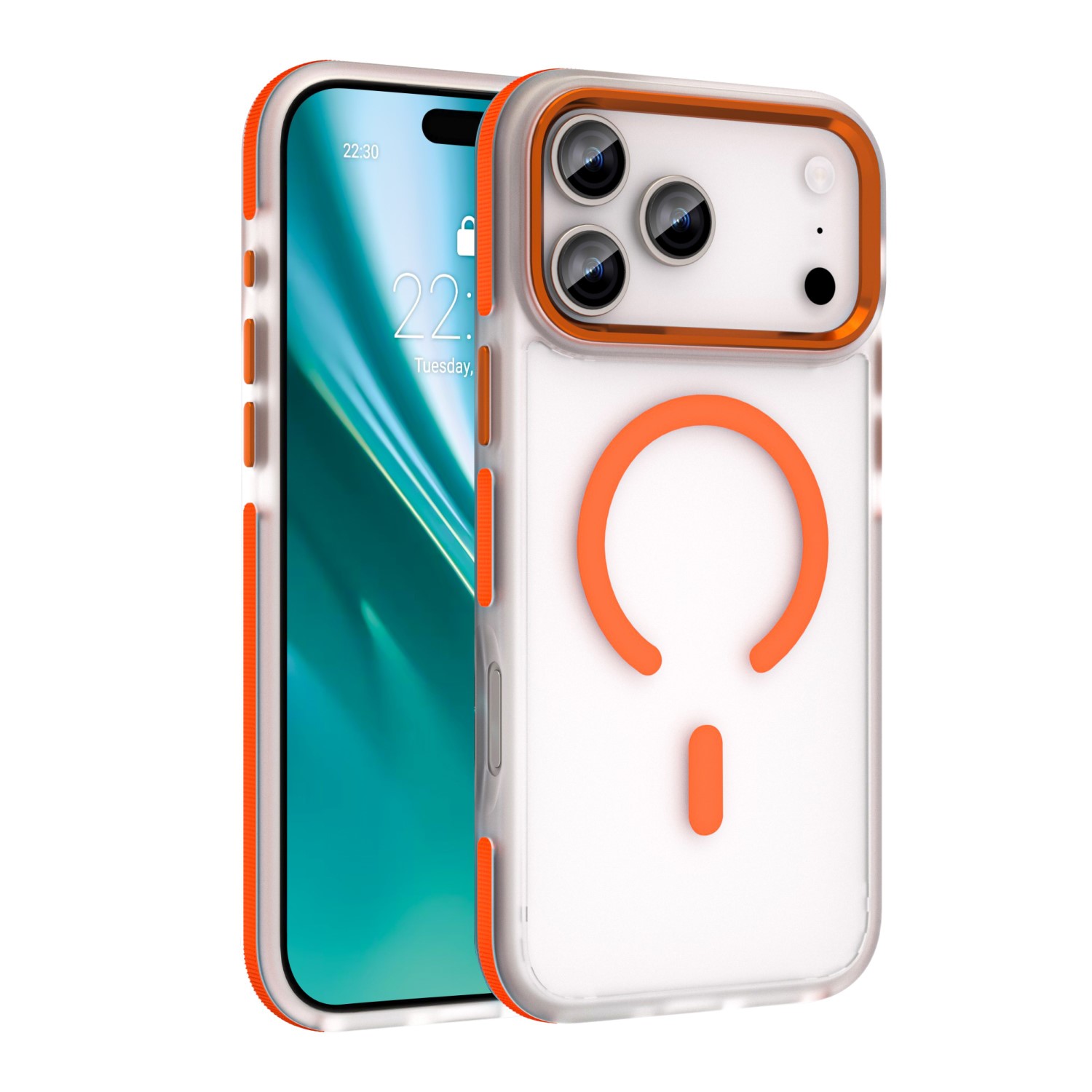 Etteri Icy Mag dėklas telefonui iPhone 17 Pro oranžinis