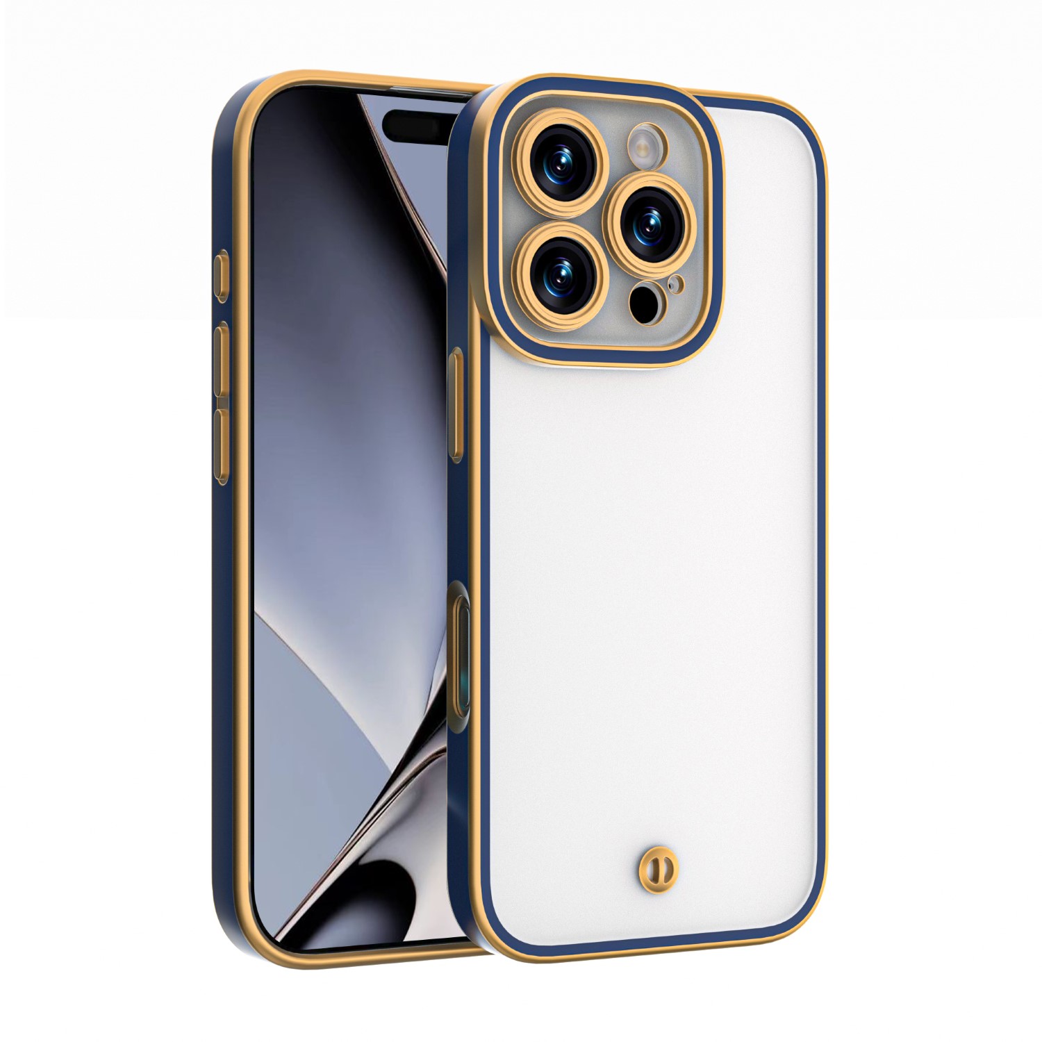 Silky Gold dėklas telefonui iPhone 15 6,1" mėlynas