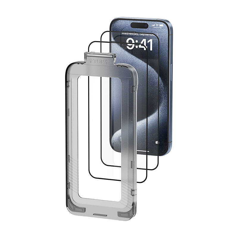 Vention KUKTCC-20 grūdintas stiklas iPhone 15 Plus + aplikatorius