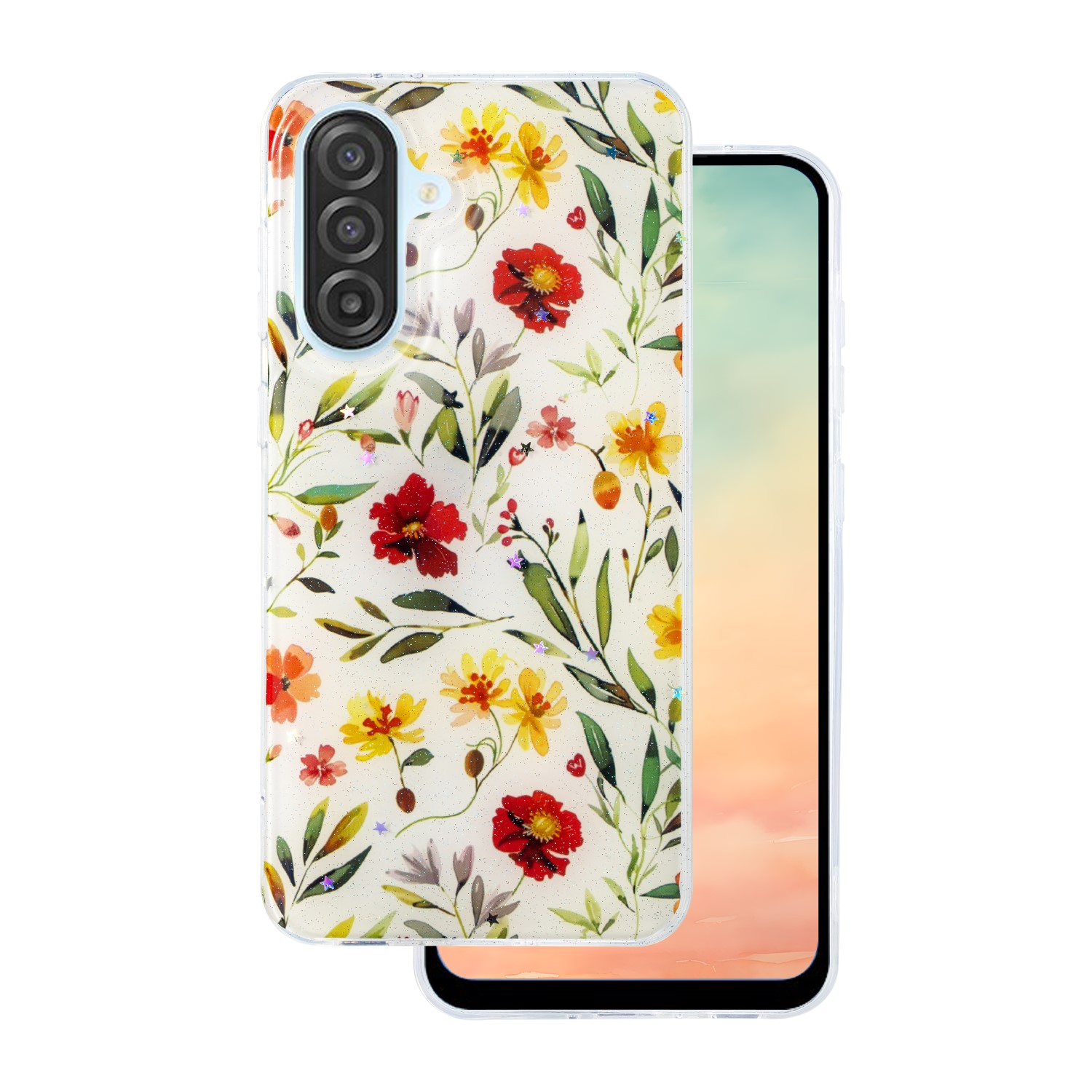 Glow Glam dėklas telefonui Samsung Galaxy A36 5G / A56 5G baltas