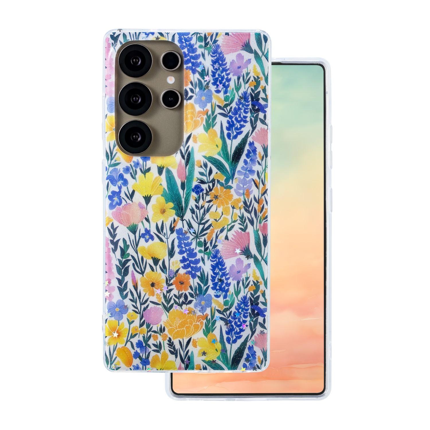 Glow Glam dėklas telefonui Samsung Galaxy S25 Ultra rudas