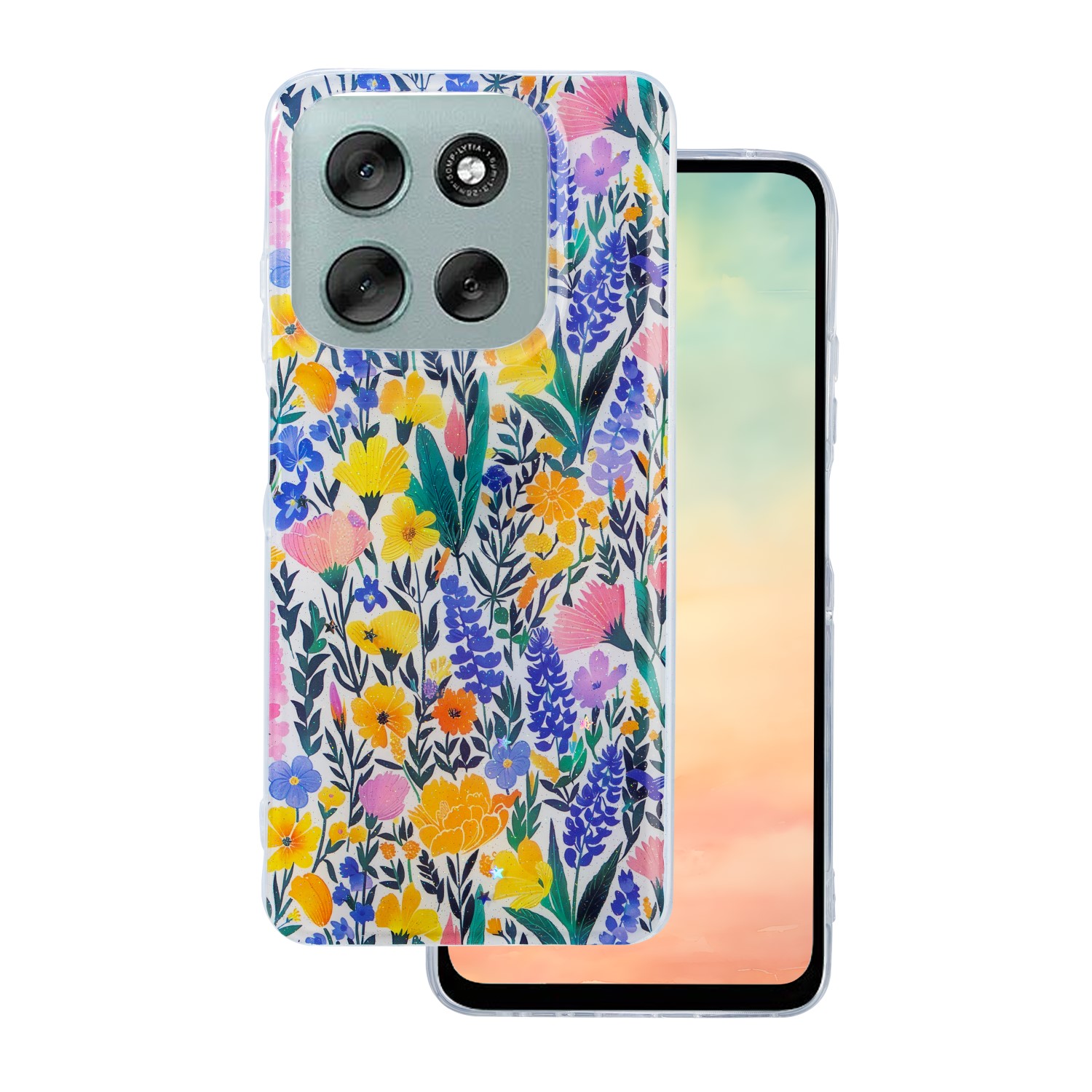 Glow Glam dėklas telefonui Motorola Moto G86 rustiškas