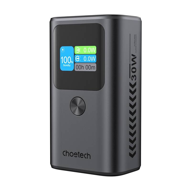 Išorinė baterija Choetech B701 10000mAh PD30W (pilka)
