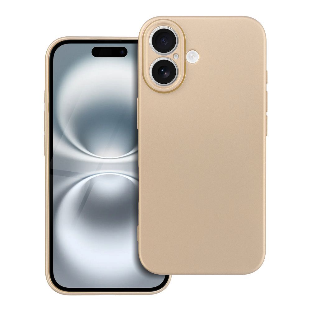 METALLIC dėklas telefonui IPHONE 16 auksinis