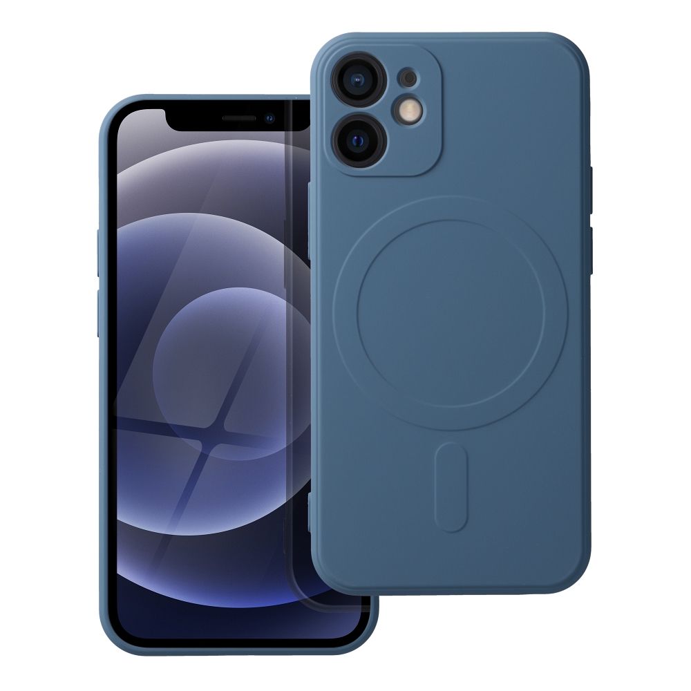 SILICONE MAG COVER dėklas telefonui, suderinamas su MagSafe, IPHONE 12 Mini mėlynas