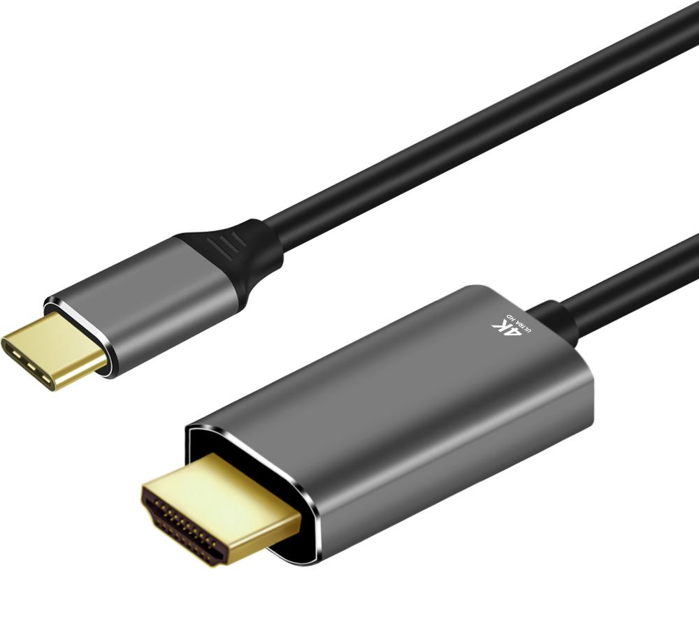 ART kabelis Type C (vyriškas) į HDMI 2.0 (vyriškas) 4K 60 Hz C4-2 1,8 m juodas