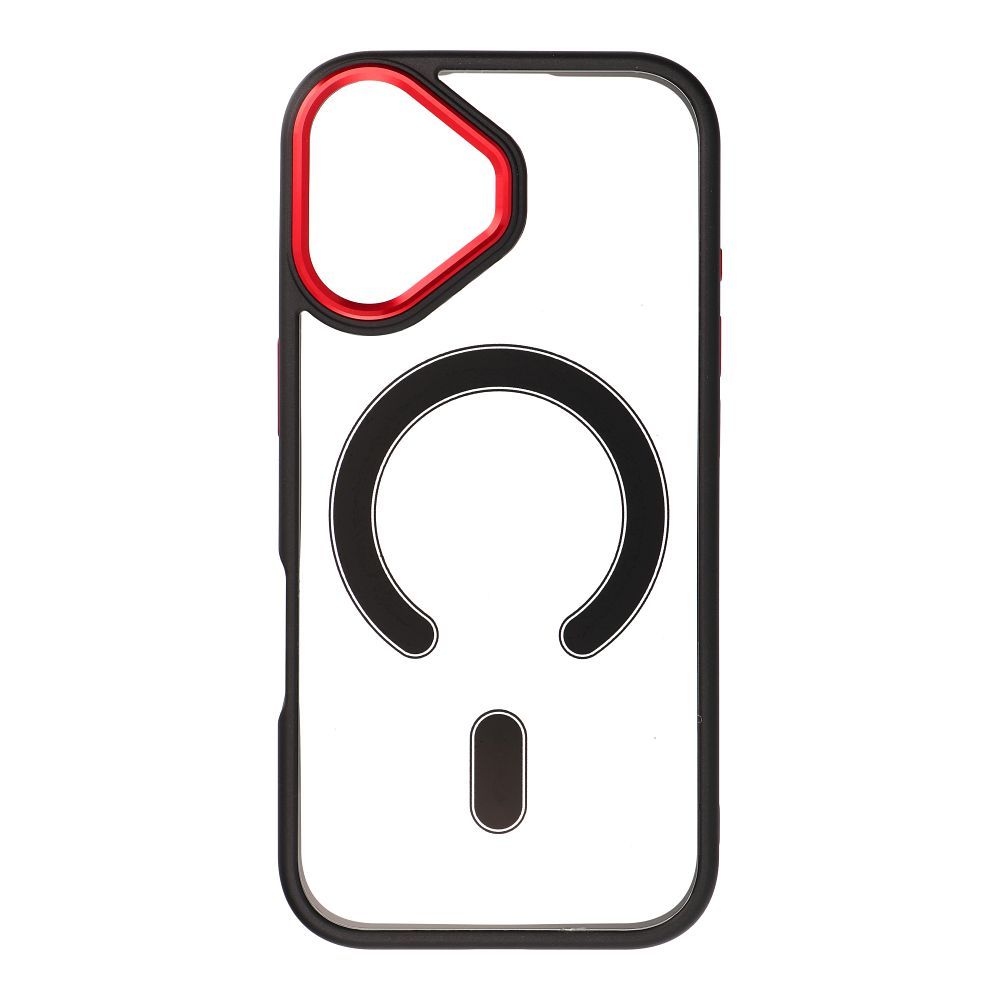 COLOR EDGE MAG COVER dėklas telefonui suderinamas su Magnetiniu IPHONE 17 juoda raudona