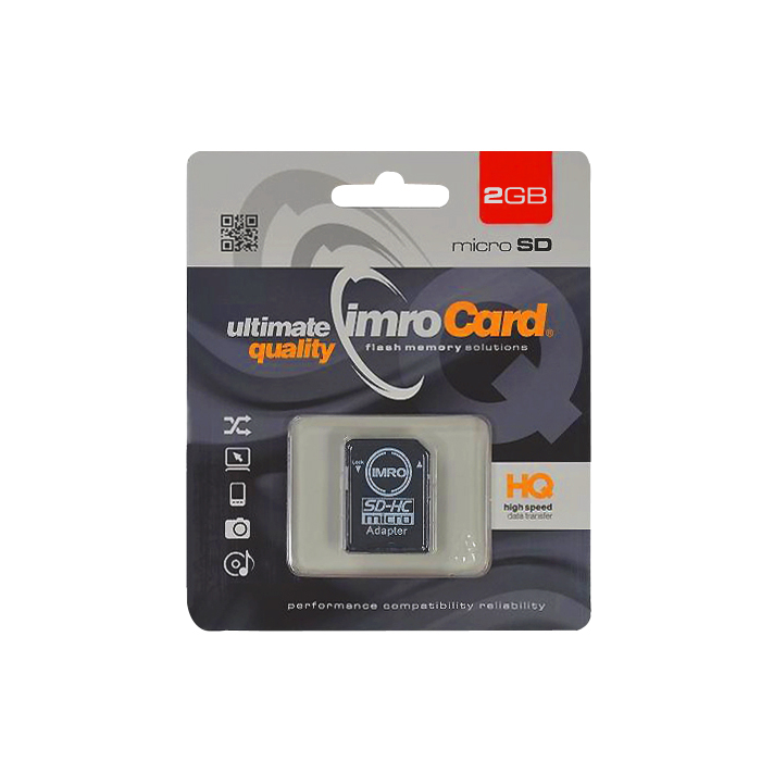 Atminties kortelė 2GB microSDHC cl. 6 + adapteris