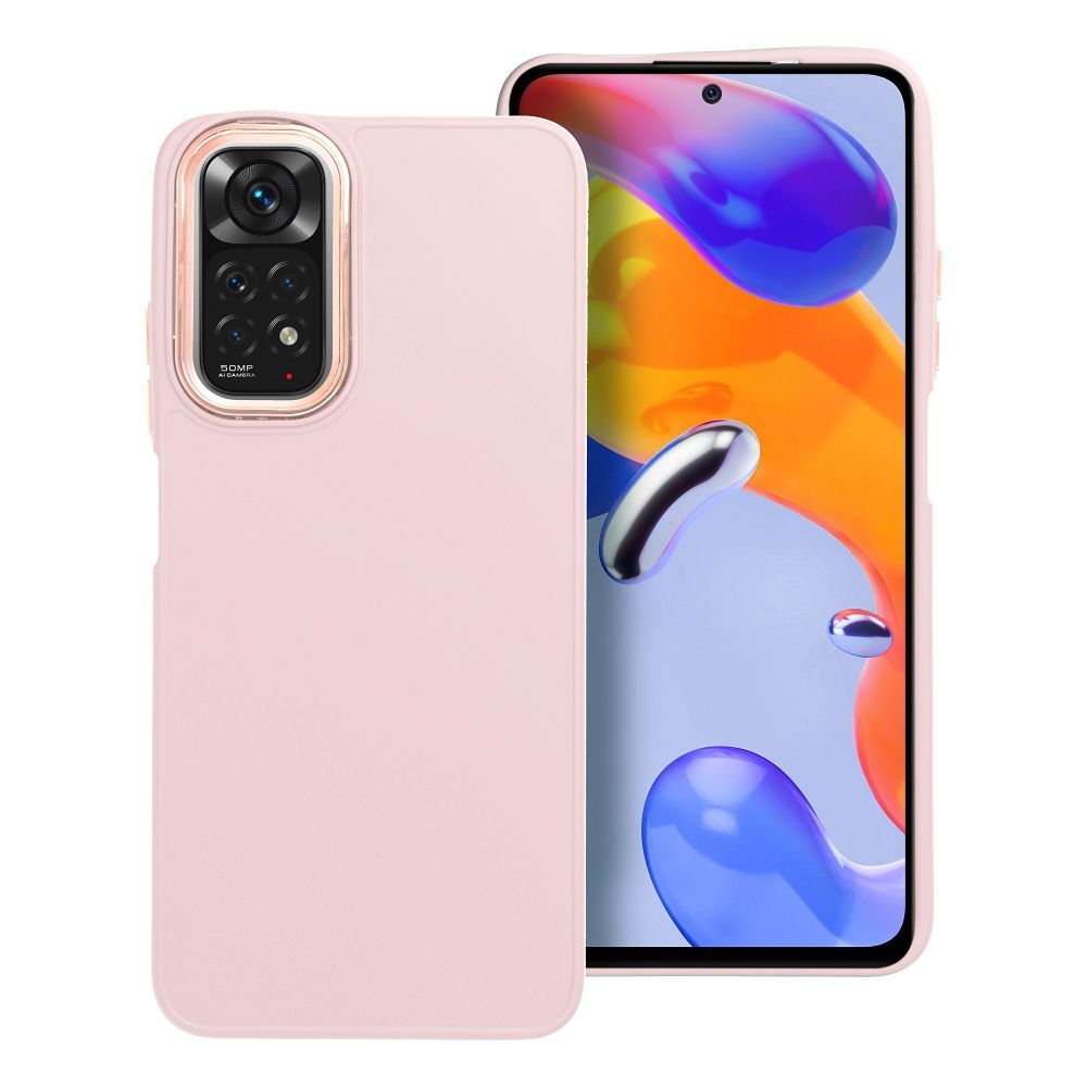 FRAME dėklas telefonui XIAOMI Redmi Note 11 / 11S švelniai rožinis