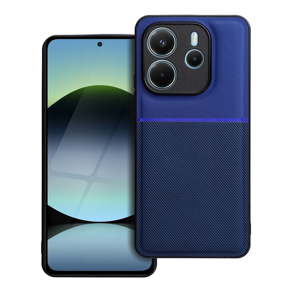 NOBLE dėklas telefonui XIAOMI Redmi Note 14 4G (GLOBAL - 163,25mm x 76,55mm x 8,16mm) mėlynas
