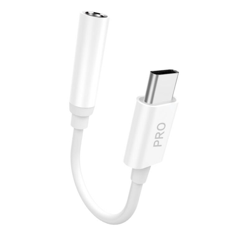 Dudao garso adapteris ausinėms iš USB Type C į mini jack 3.5 mm baltas (L16CPro white)