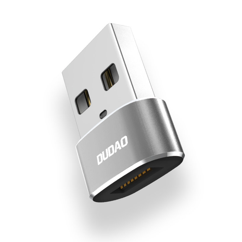 Dudao adapteris iš USB Type-C į USB juodas (L16AC black)