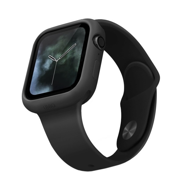 Uniq dėklas Lino Apple Watch Series 4/5/6/SE 40mm - juodas/pilkšvas juodas