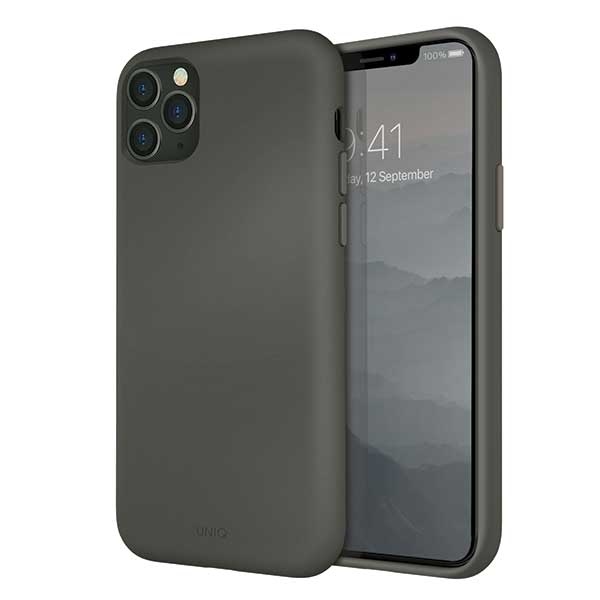 Uniq Lino Hue dėklas telefonui iPhone 11 Pro Max - pilkas