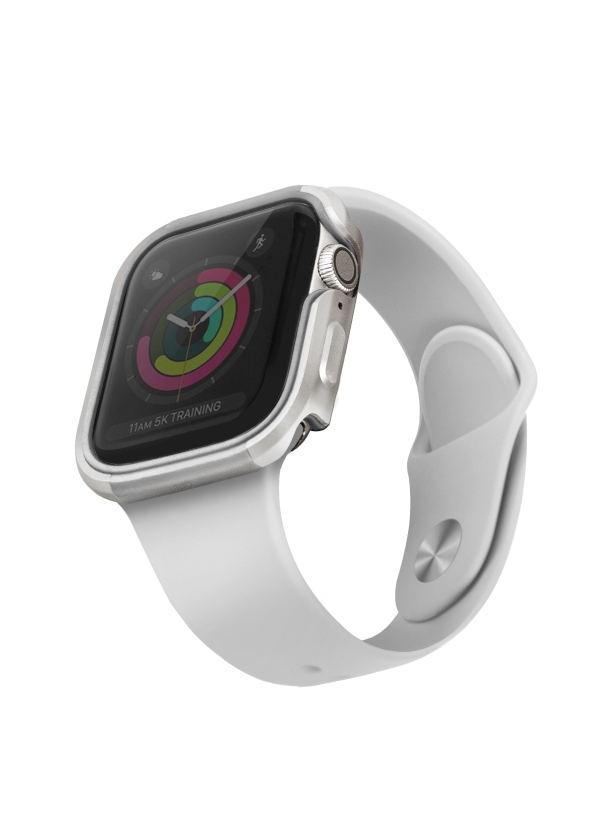 Uniq Valencia dėklas Apple Watch 4 / 5 / 6 / SE 40mm - sidabrinis