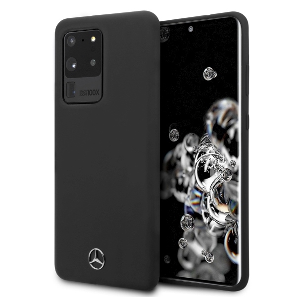 Mercedes MEHCS69SILSB S20 Ultra G988 kietasis apvalks juodas/juodas silikonas Line