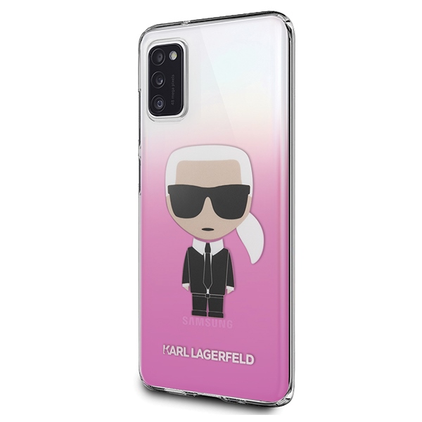 Karl Lagerfeld Gradient Ikonik Karl dėklas Samsung Galaxy A41 - rožinis