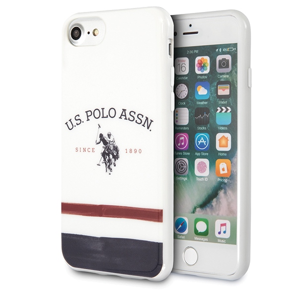US Polo USHCI8PCSTRB iPhone 7/8/SE 2020 / SE 2022 balta Trispalvė kolekcija