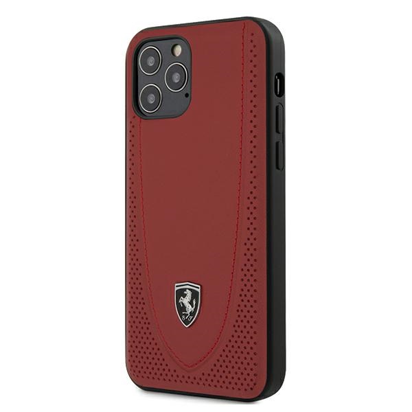Ferrari FEOGOHCP12MRE iPhone 12/12 Pro 6.1 raudonas kietas dėklas Off Track perforuotas