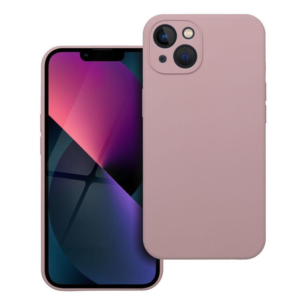 Silikoninis dėklas 2mm iPhone 13 smėlio rožinis