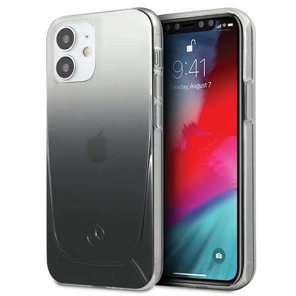 Mercedes Transparent Line dėklas telefonui iPhone 12 mini - juodas