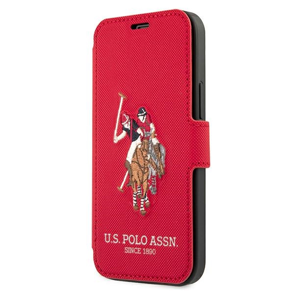 US Polo USFLBKP12LPUGFLRE iPhone 12 Pro Max 6,7" raudona knyga Polo Embroidery kolekcija
