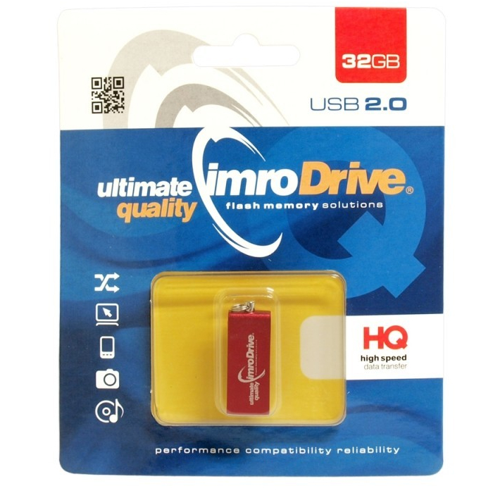 Imro atmintukas 32GB USB 2.0 Edge raudonas