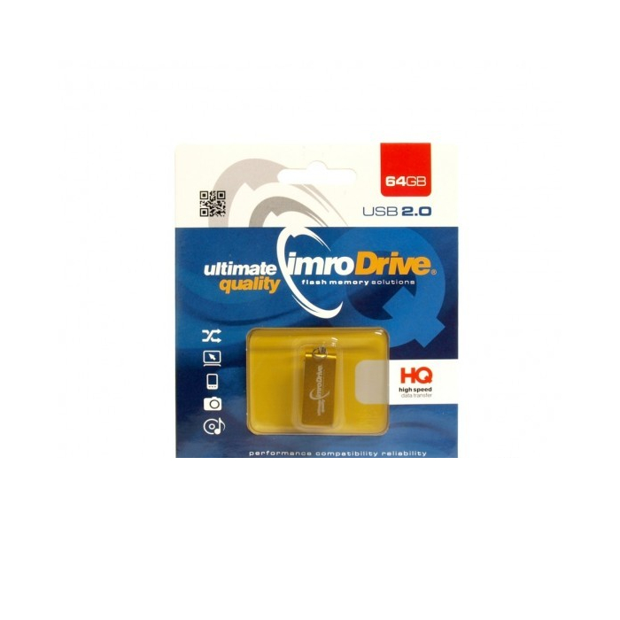 Imro atmintukas 64GB USB 2.0 Edge auksinis