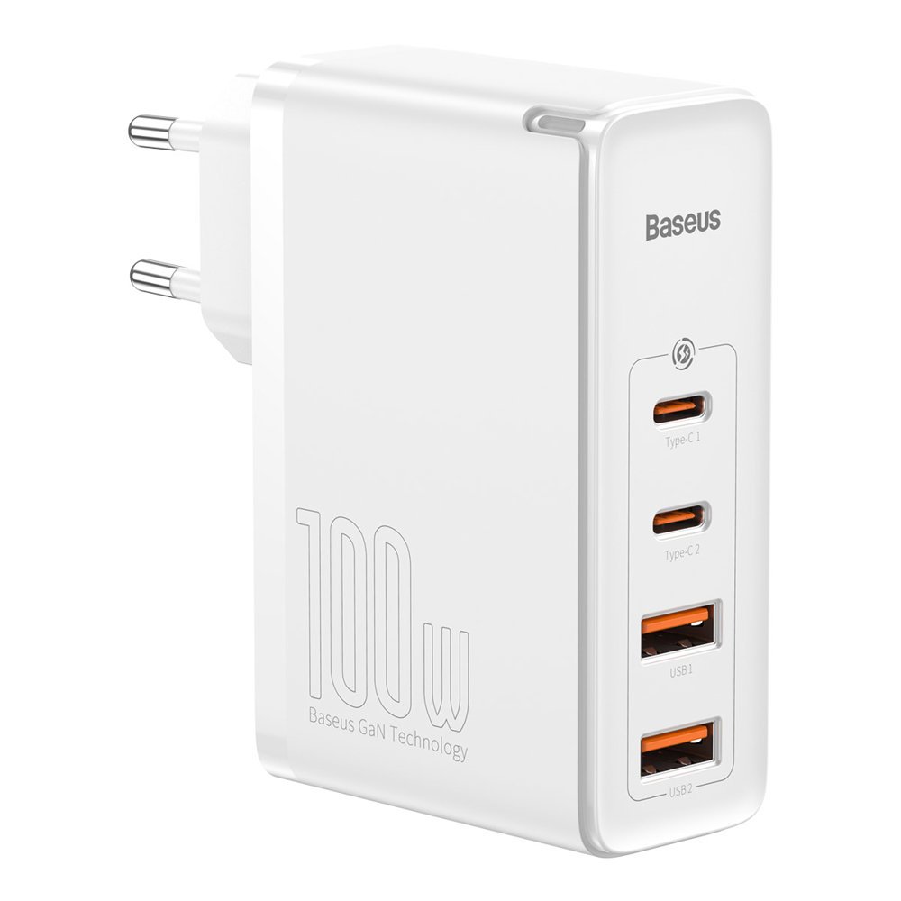 Baseus GaN2 Pro greitas įkroviklis 100W USB / USB Type-C Quick Charge 4+ Power Delivery baltas