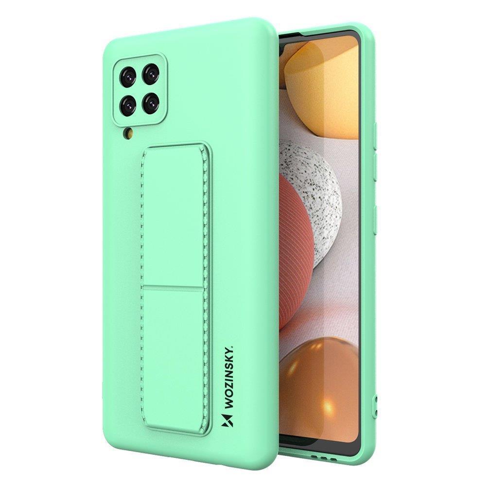 Wozinsky Kickstand Case silikoninis dėklas su stovu Samsung Galaxy A42 5G mėtų