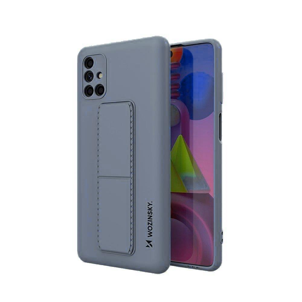 Wozinsky Kickstand Case silikoninis dėklas su stovu Samsung Galaxy M51 mėlynas