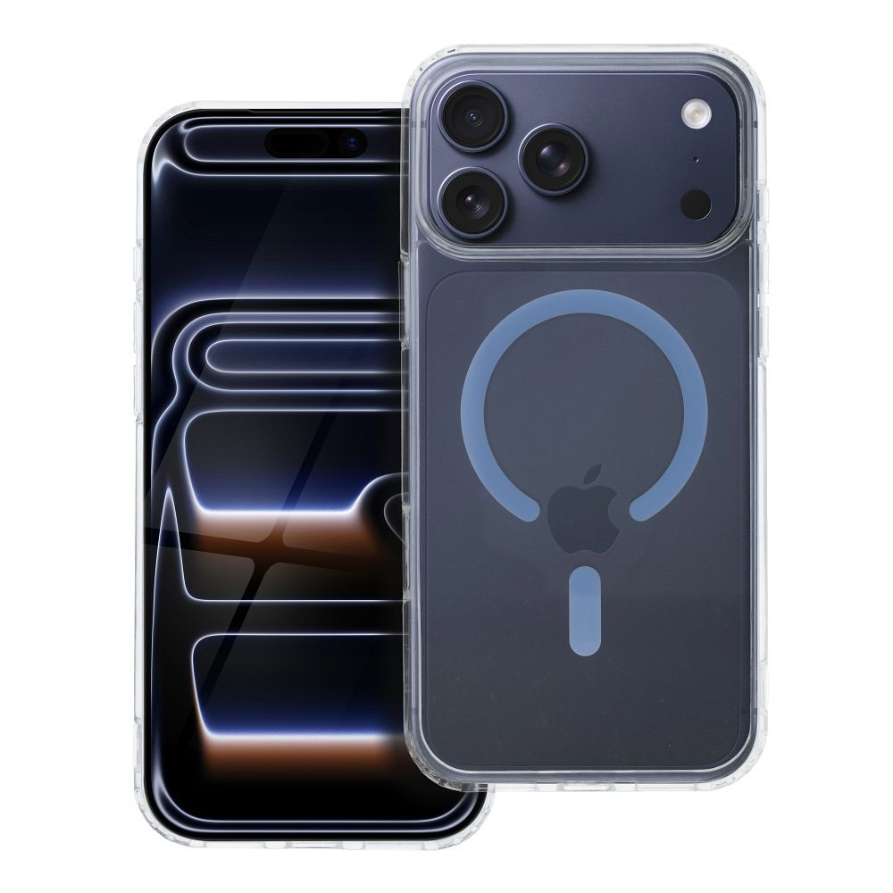 Drop Glue Spalvotas Žiedas Magnetinis Dėklas suderinamas su MagSafe IPHONE 17 Pro Max šviesiai mėlyna