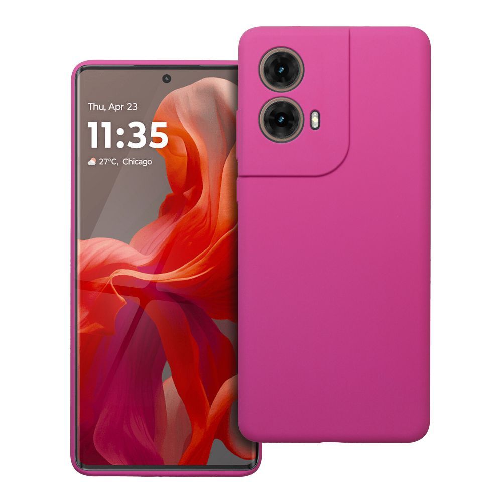 Silikoninis 2mm dėklas telefonui MOTOROLA G85 5G, rožinis