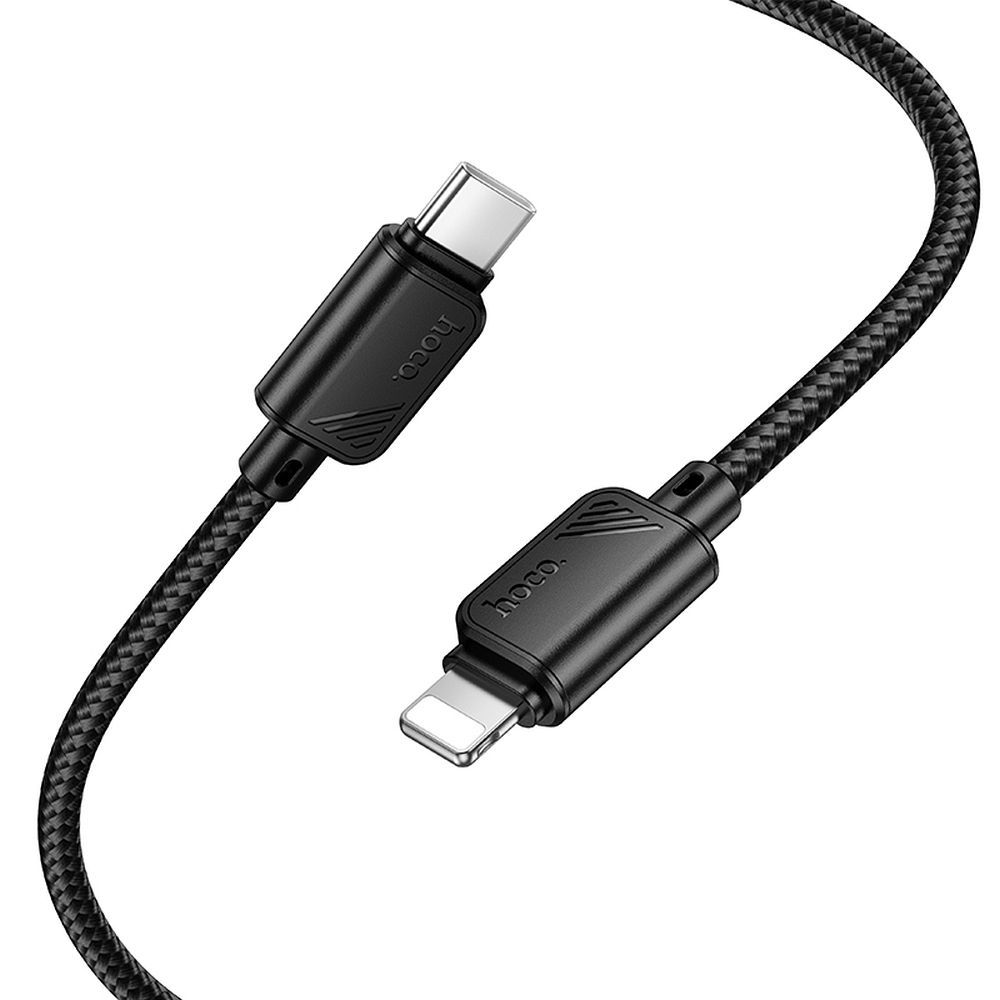 Kabelis USB C į Lightning Hoco PD 27W 1 m X113 juodas