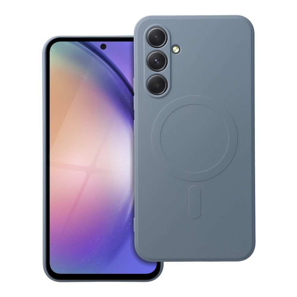 SILICONE MAG COVER dėklas telefonui suderinamas su Magnetiniu SAMSUNG A54 šviesiai mėlyna