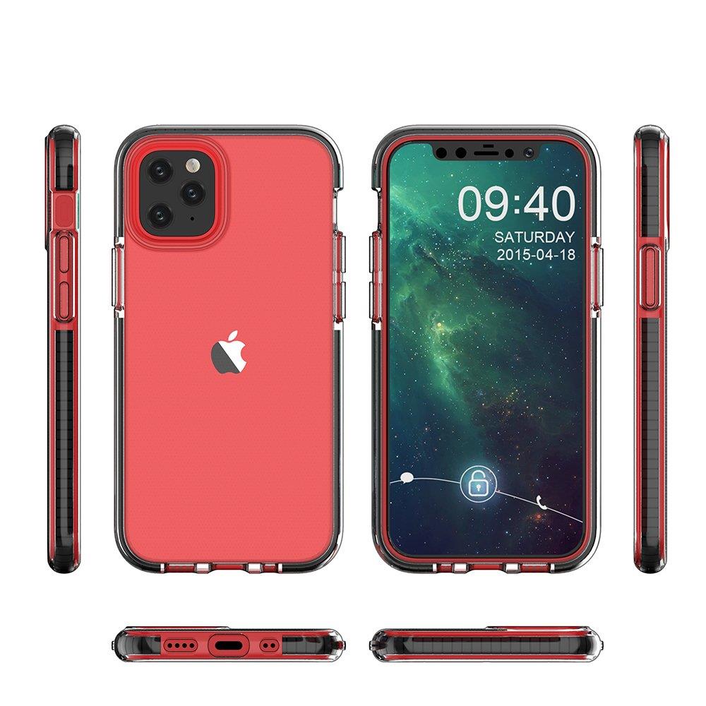 Spring Case skaidrus TPU gelio apsauginis dėklas su spalvotu rėmeliu iPhone 13 Pro šviesiai mėlynas