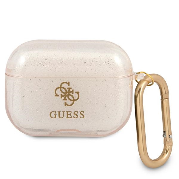 Guess GUAPUCG4GD AirPods Pro dėklas auksinis/auksinis Glitter kolekcija