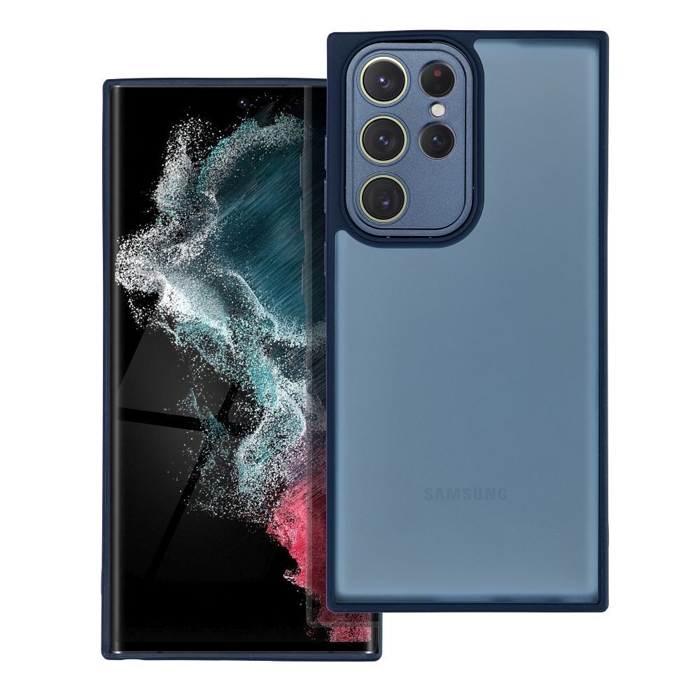 VARIETE dėklas telefonui SAMSUNG S22 Ultra tamsiai mėlyna